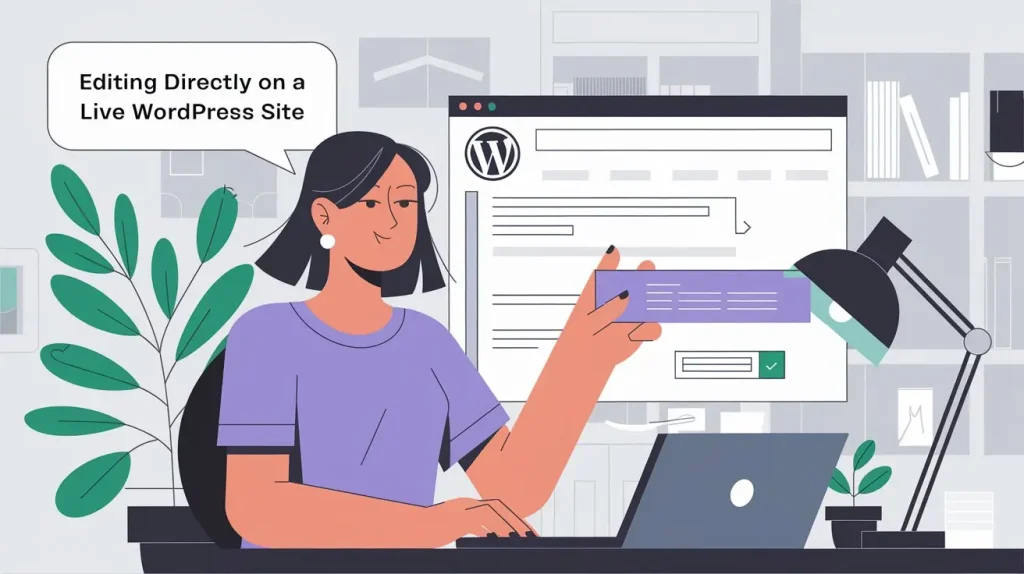 live-editing wordpress mistake